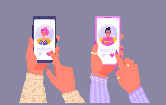 App de relacionamento para encontrar um parceiro com mais de 50 anos