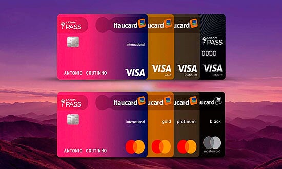5 cartões de crédito do Itaú