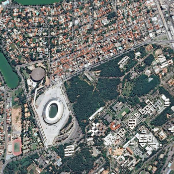 Veja sua cidade usando imagens de um satélite.