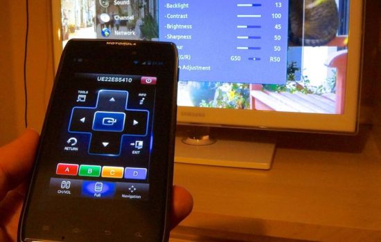 Aplicativo de controle remoto no celular